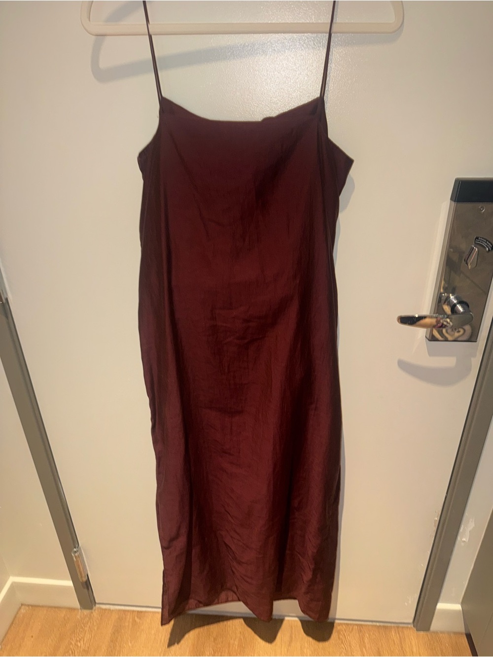 H&M Satin Slip Maxi Dress in Dark Brown - Picture 4 of 4